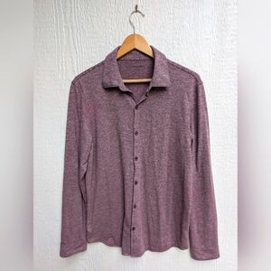 Zachary Prell Burgundy Performance Stretch Button Down Shirt Men's Size Medium